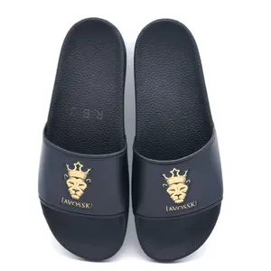 Pantufa unissex, sandália para homens, chinelo da fábrica, estampa personalizada, unissex, para praia