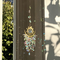 Vente en gros usine, stock disponible, transfrontalier, Pujiang Zhejiang, attrape-soleil décoratif de jardin, œil protecteur, soleil et lune, quartz clair, fait main