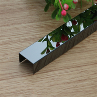 Profilé en métal pour carrelage en acier inoxydable chromé or rose SS201 304, en forme de U, de T, de V, de L, pour plafond