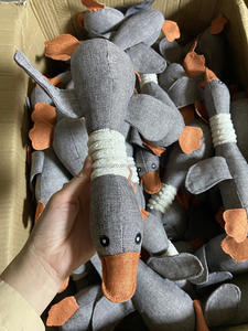 Hond Kauwen Speelgoed <span class=keywords><strong>Canvas</strong></span> Gevulde Pluche Puppy Pet Piepende Wilde Gans Pluche Hond Speelgoed - Product Image 5