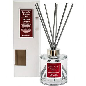 ชุดน้ำหอมปรับอากาศเจมส์แอนด์โค หมายเลข 3 กลิ่นบลูรีด ขวดแก้วพร้อมก้านหวายสีเทาและกล่องของขวัญ - Product Image 5