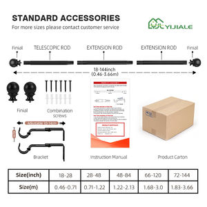 YIJIALE Vente en gros de <span class=keywords><strong>tringle</strong></span> à rideau de salon Facile à <span class=keywords><strong>installer</strong></span> Pas besoin de support de <span class=keywords><strong>tringle</strong></span> à rideau <span class=keywords><strong>sans</strong></span> perçage pour les fenêtres - Product Image 6