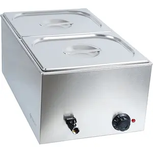 Equipo de cocina para restaurante, Buffet, mesa de acero inoxidable, calentador de comida eléctrico para baño, Marie