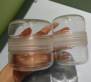 Boîte en plastique PET écologique de qualité alimentaire, forme hamburger mignonne, pot créatif pour boue capillaire cristalline, emballage alimentaire, pot double face - Product Image 5