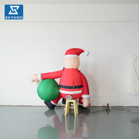 Modelo Inflable Personalizado de Santa Claus para Decoración Navideña en Exteriores