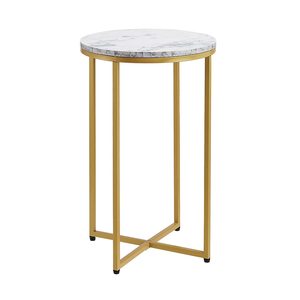 Usine couleur personnalisée cadre en métal en bois dessus en marbre canapé moderne chevet ordinateur portable <span class=keywords><strong>bureau</strong></span> café extrémité Console Table d'appoint - Product Image 1