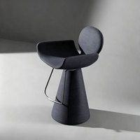 Tabouret de bar en tissu minimaliste de luxe léger, chaise haute design pour extérieur, salon, comptoir, bar, hôtel, bureau, pub