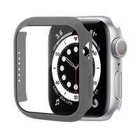 Bestseller-Uhrengehäuse für Apple Iwatch 7/6/5/4/3/38 40 42 44 41 45mm PC-gehärtetes Glas mit Knopf abdeckung Uhrengehäuse