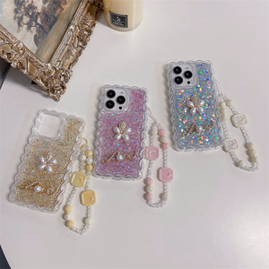 Sáng Bán buôn chất lượng tốt vỏ long lanh điện thoại di động Trường hợp với dây buộc - Product Image 5