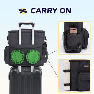 Köpek Pet seyahat sırt çantası, haftasonu çantası köpek kedi, havayolu onaylı Tote organizatör dahil 2 gıda taşıyıcı çanta ve 2 kase - Product Image 4