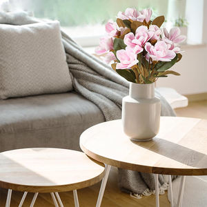 Impresionantes flores de seda de <span class=keywords><strong>Magnolia</strong></span> <span class=keywords><strong>Grandiflora</strong></span> realistas artificiales para la graduación Día DE LA MADRE Navidad Año Nuevo Halloween nupcial - Product Image 2