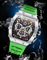 Montre chronographe de sport de luxe pour homme, mouvement Seiko, automatique, mécanique, logo personnalisé, montre automatique, logo, style hip-hop