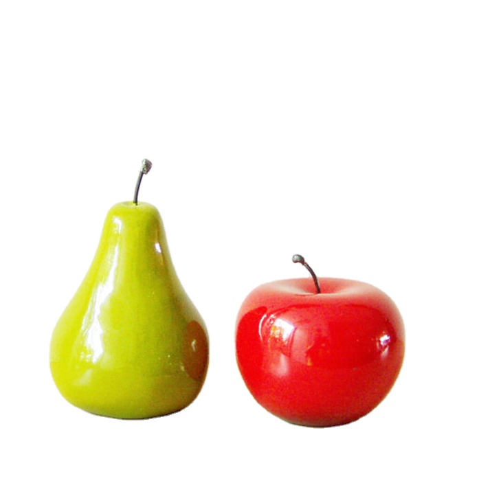 Керамические фруктовые скульптуры алого яблока и лайма груша реквизит для фотосъемки