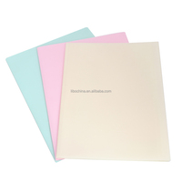 Classeur en plastique avec poche intérieure en forme de L 6/8/10 dossier de format A4 pour document avec couverture de couleurs pastel