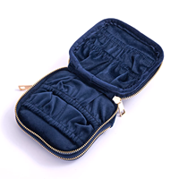 Pochette de rangement pour bijoux en velours carrée pliable anti-poussière avec fermeture éclair, personnalisable avec logo promotionnel, sac cadeau