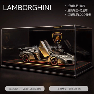 รถรัมโบ้ เวนีโน 1:24 โมเดลรถซูเปอร์คาร์โลหะผสมพลาสติก พร้อมเสียงและไฟ ระบบดึงถอยหลัง ประตูเปิดได้ - Product Image 6