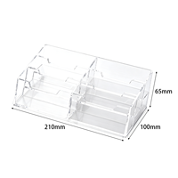 Boîte à cartes de visite personnalisée en acrylique transparente, moulée par rotation et découpée, capacité 80 cartes, durable