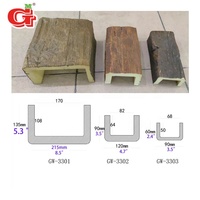 Vente en gros de profilés décoratifs en PU imitation bois pour plafond, modèle Gemei GW-3302, pour la rénovation intérieure.
