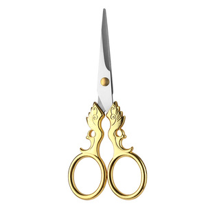 Retro Phoenix <b>Small</b> Stainless Steel Scissors For Paper Cutting And Cross Stitch Home Use - Product Image 3