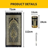Tapis de prière musulman fin et rembourré, antidérapant, vente en gros, personnalisé, portable, pour la maison et les voyages