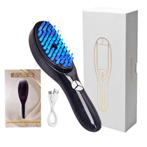 Dropshipping LED azul luz roja cepillo eléctrico de pelo cuero cabelludo agua embellecer cuidado masaje peine calidad Inspección Control servicios - Product Image 4