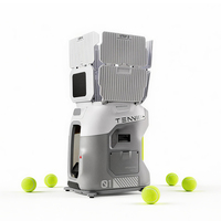 Machine à lancer des balles de tennis Tenniix AI Coach, commande vocale, professionnelle, portable, lanceur automatique, machine d'entraînement au tir