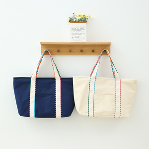 Cá nhân hoá biểu tượng tùy chỉnh vải bông Tote Túi của phụ nữ thiết kế túi xách DUFFEL TRIM phụ nữ Vai Túi thời trang túi bãi biển - Product Image 4