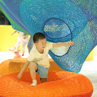 Ropecube Arco Iris Crochet cuerda de escalada red parque infantil para parque temático al aire libre e Interior Parque de Atracciones equipo de paseos