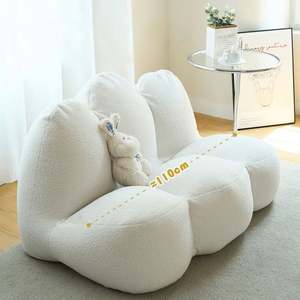 Juego combinado de sofás en polvo, estilo de Color crema, sofá doble perezoso moderno, <span class=keywords><strong>cine</strong></span>, jardín, apartamento, sala de estar, sofá cama - Product Image 4