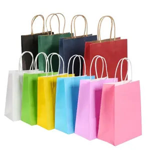 wholesale paper shopping bags/packing paper bags/Plain colour paper bag