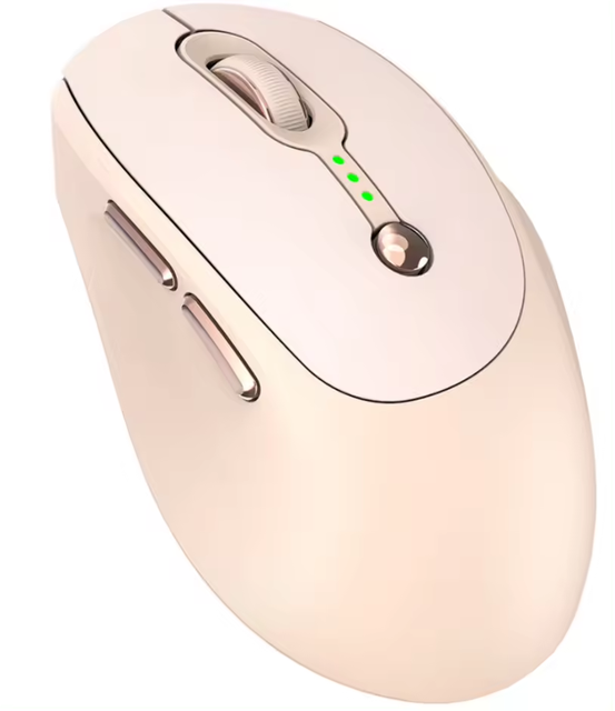 Wholesales Q7 Rechargeable Dual Mode BT Wireless Mouse 3D Mini Power Display Mute Silent Black Girl DPI 1000/1600/2400 6 Keys