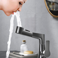 Robinet de lavabo moderne pivotant à 360 degrés en alliage de zinc mitigeur chaud et froid mitigeur robinet d'évier de salle de bain