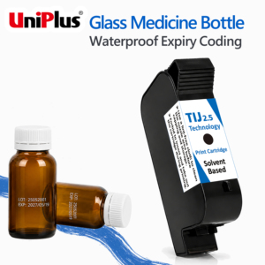 Cartucho de Tinta Solvente para Codificación de Fecha de Caducidad en Frascos de Vidrio, Resistente al Agua, Impresión Térmica - Product Image 1