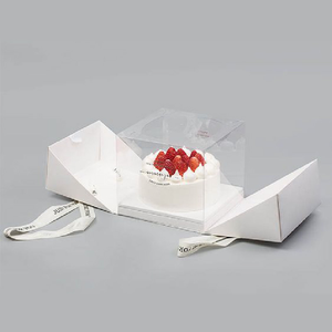 Vente en gros d'usine, boîte alimentaire personnalisée et boîte en papier PR de luxe blanc ivoire haut de gamme avec emballage cadeau exquis pour gâteau de mariage - Product Image 2
