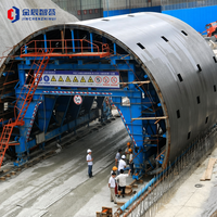 Chariot hydraulique robuste pour le revêtement de tunnels, coffrage automatique autopropulsé en béton pour projets routiers et ferroviaires