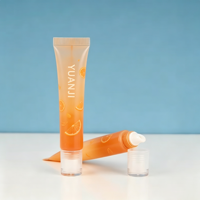Tube cosmétique en plastique dégradé mat givré coloré de 10g 15g en gros, avec bouchon à vis, pour baume à lèvres, gloss et soins des lèvres