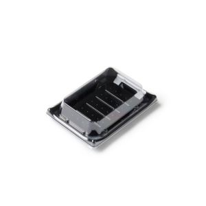 Plateau à sushi rectangulaire jetable en plastique avec couvercle transparent, vente en gros, usine chinoise - Product Image 1