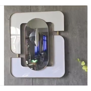 <span class=keywords><strong>Miroir</strong></span> mural géométrique superposé en gros, <span class=keywords><strong>miroir</strong></span> décoratif moderne encadré or pour la décoration intérieure - Product Image 5