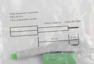 Konektor Serat Optik Mekanis Cepat SC APC, Perakitan Konektor Cepat Telekomunikasi Hijau 10 Pcs /kotak blister APCXY OEM - Product Image 6
