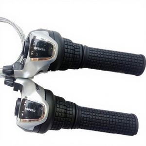 Palanca de cambios para bicicleta, 7 velocidades, aleación de aluminio, dial de posicionamiento, empuñaduras duraderas para bicicleta de montaña - Product Image 1