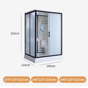 Modular kamar mandi Pod luar ruangan <span class=keywords><strong>Shower</strong></span> kapsul kamar mandi dan Toilet wadah Set kaca - Product Image 3