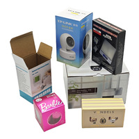 Boîte d'emballage numérique électronique pour ordinateur, appareil photo, téléphone portable, chargeur PD, écouteurs, fenêtre pliante, carte blanche, kraft