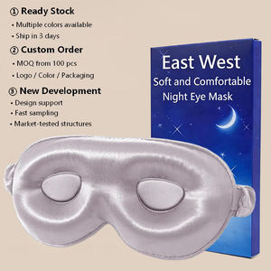 Masque de sommeil 3D en soie de mûrier 22 Momme Premium, sans obstruction des paupières et occultation totale, logo personnalisé, stock disponible - Product Image 1