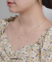 Vente en gros 2024, design coréen, haute qualité, prix abordables, ensemble collier et boucles d'oreilles en or à quatre feuilles de trèfle