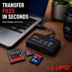 Lector de Tarjetas de Memoria Externo Bingostyle de 6 Ranuras Compatible con Tarjetas SD, <span class=keywords><strong>Memory</strong></span> <span class=keywords><strong>Stick</strong></span> <span class=keywords><strong>Pro</strong></span> Duo, Compact Flash y SmartMedia Plug-and-Play para - Product Image 3