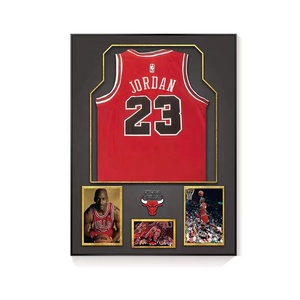 Múltiples estrellas de la <span class=keywords><strong>NBA</strong></span> baloncesto Jersey Marco de exhibición marco de fotos lienzo cristal porcelana pared arte pintura - Product Image 3