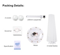Ventilateur de plafond électrique à installation au plafond de 48 et 56 pouces, alimentation électrique, 3 pales en métal