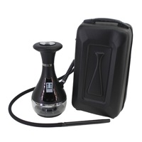 Chicha électronique arabe en métal avec LED, rechargeable, accessoires de bar avec contrôle automatique de la température, charbon et pâte à chicha