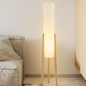 Lámpara de Pie de Diseño Zen con Luz LED, Color Madera Natural, Tricolor Nogal, para Sala de Estar, Dormitorio, Junto al Sofá - Product Image 2