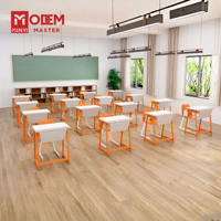 MINYI BAND Bureau individuel moderne en MDF, plastique et acier pour l'enseignement et les salles de formation